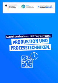 Cover für Kurzfristmaßnahmen für Energieeffizienz: Produktion und Prozesstechniken