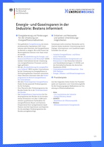 Cover der PDF "Energie- und Gaseinsparen in der Industrie: Bestens informiert"
