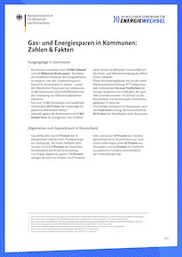 Cover der PDF "Zahlen & Fakten: Energie- und Gassparen in der Kommune"