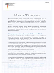Cover der PDF "Faktenblatt Wärmepumpe"