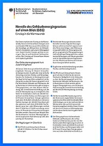 Cover der PDF "GEG auf einen Blick"