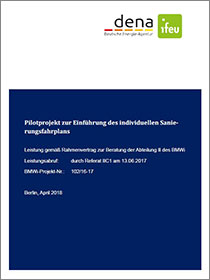 Cover des Berichts "Pilotprojekt zur Einführung des individuellen Sanierungsfahrplans"