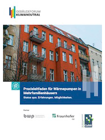 Cover der PDF "Praxisleitfaden für Wärmepumpen in Mehrfamilienhäusern"