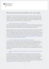 Cover der PDF "Englisch: How private households can save gas"