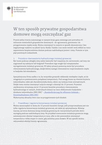 Cover der PDF "Polnisch: W ten sposób prywatne gospodarstwa domowe mogą oszczędzać gaz"