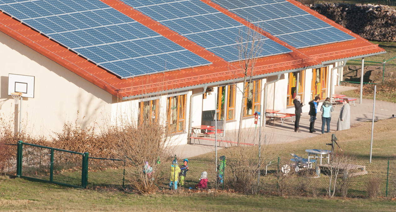 Haus mit Photovoltaikanlage
