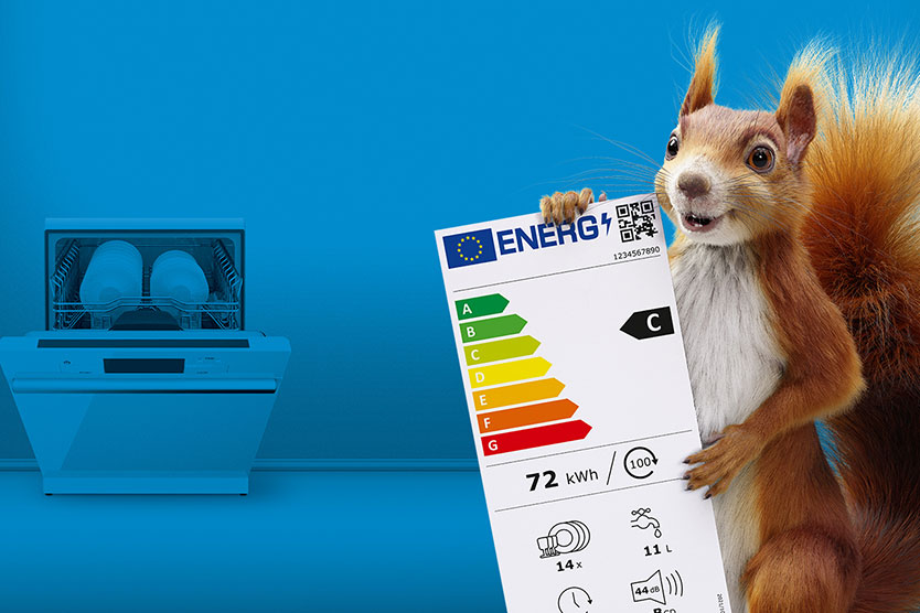 Durch das EU-Energielabel können Verbraucher die Energieeffizienzklasse eines Haushaltsgeräts erkennen.
