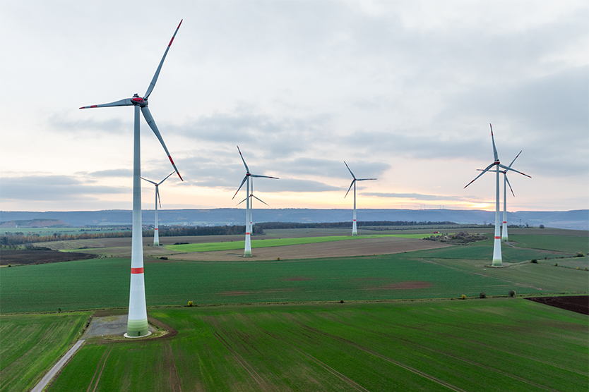 Windpark Nentzelsrode in Thüringen