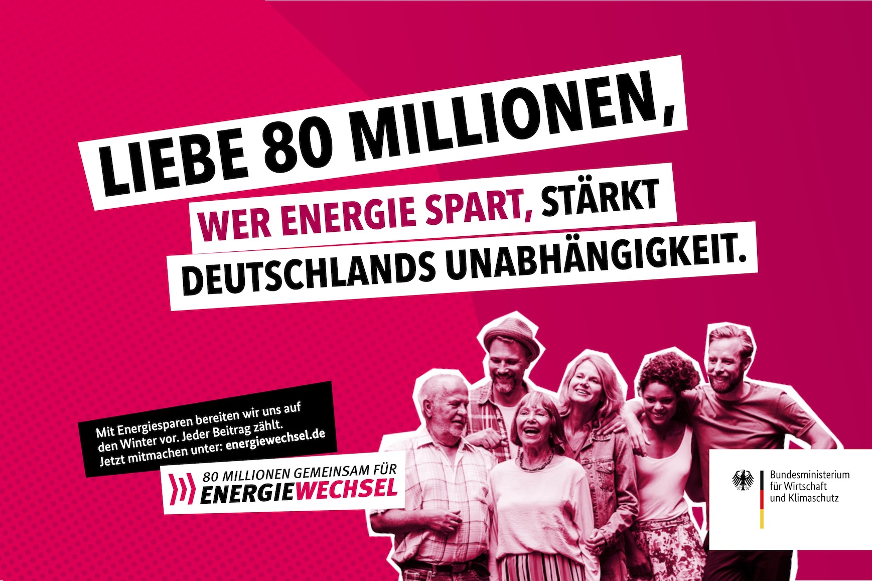 Kampagnenmotiv „Liebe 80 Millionen” | 80 Millionen gemeinsam für Energiewechsel