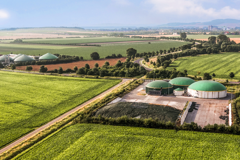 Biogasanlage symbolisiert Biomasse